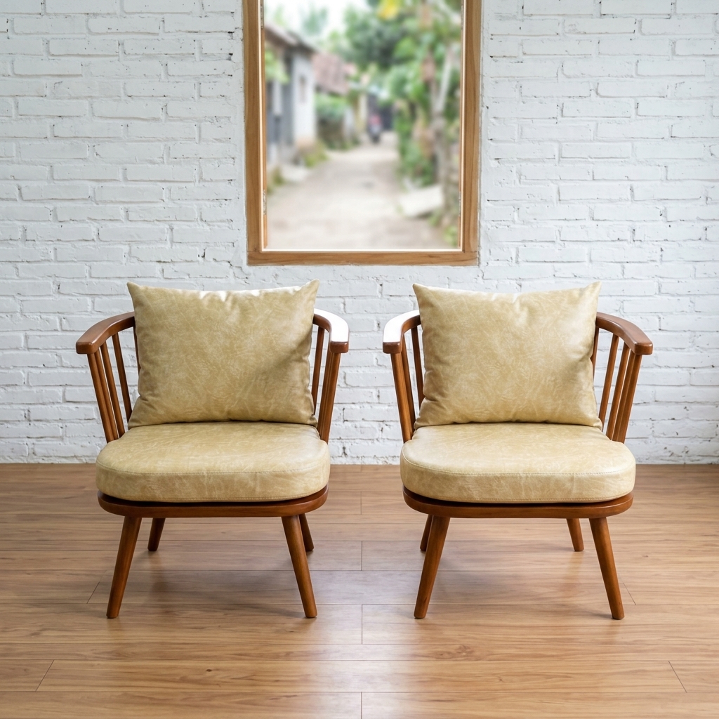 Kursi Santai Sofa Minimalis Jari - Jari Estetik Model Kekinian - Gambar 2