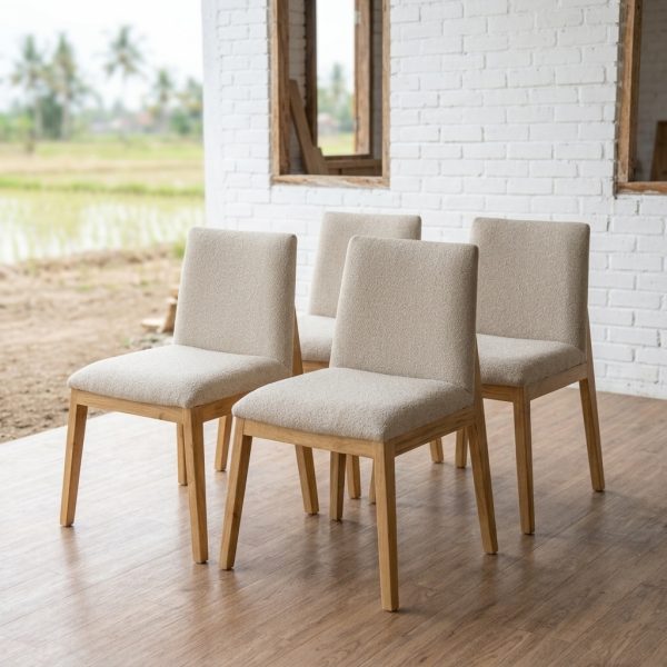Kursi Cafe Handuk Kayu Jati Minimalis Modern - Kursi Cafe, Resto dan Ruang Makan