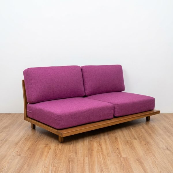 Sofa 2 seater kayu jati minimalis - Sofa ruang tamu modern, elegan dan nyaman