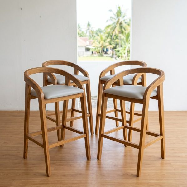 Kursi bar minimalis modern kayu jati model terbaru